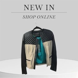 Ibana Black and Cream Women's Jacket